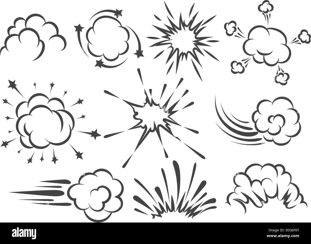 Comic book explosions Stock Vector