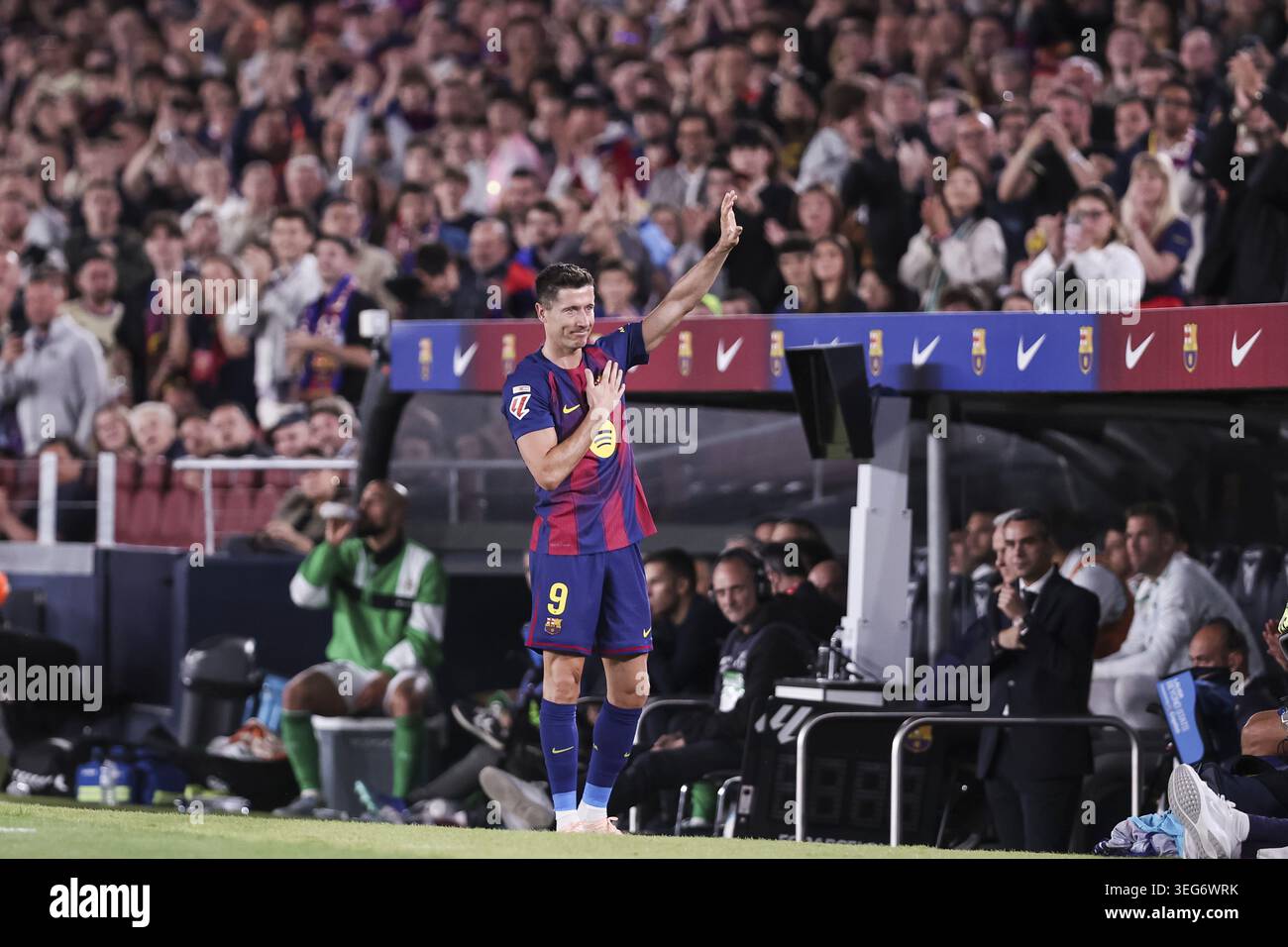 IPA84821040 - Robert Lewandowski of FC Barcelona says goodbye to the ...
