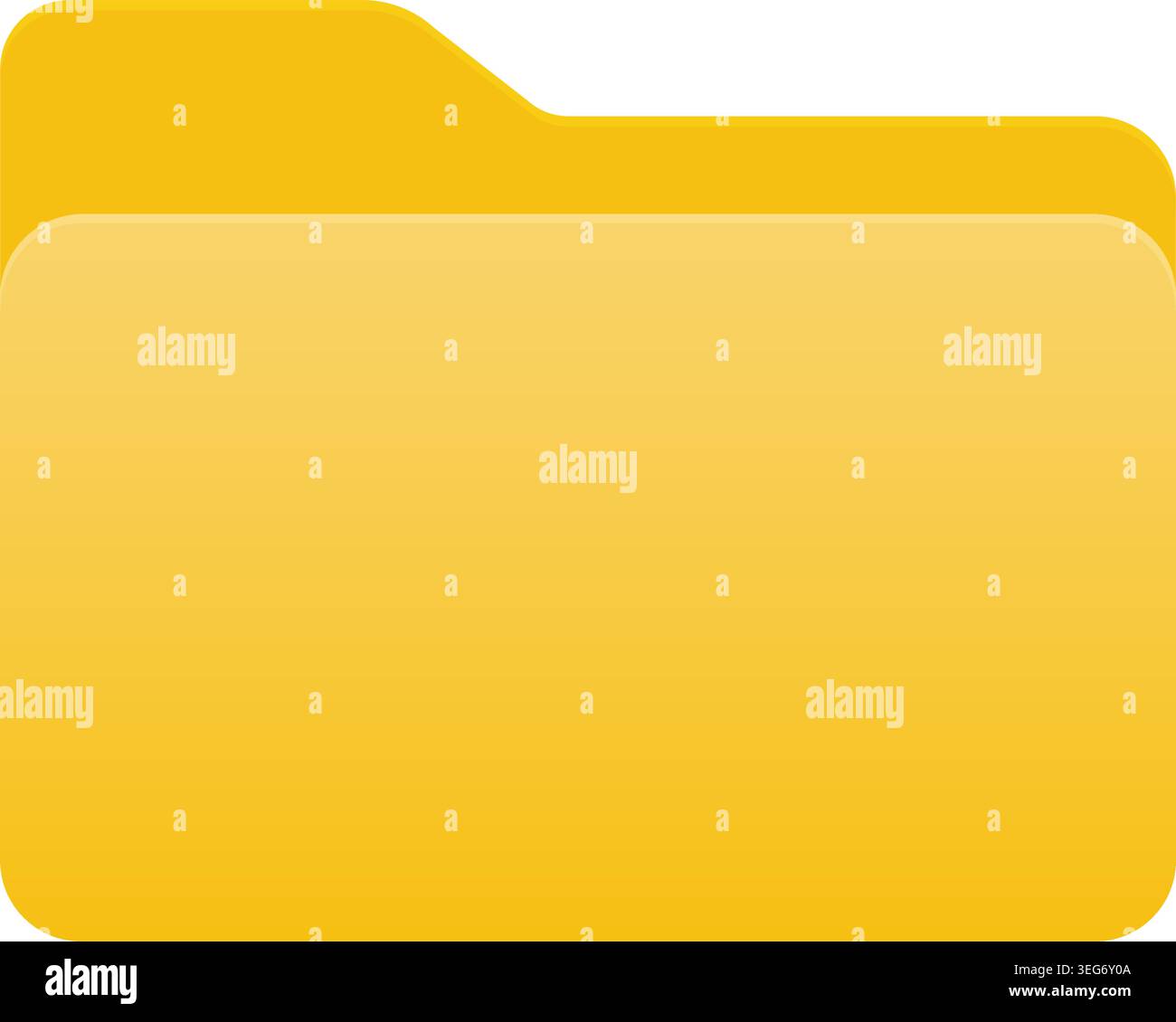 Folder Icon Vector Illustration (Yellow) Stock Vector