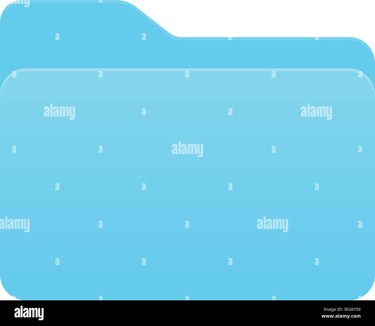Folder Icon Vector Illustration (Blue) Stock Vector