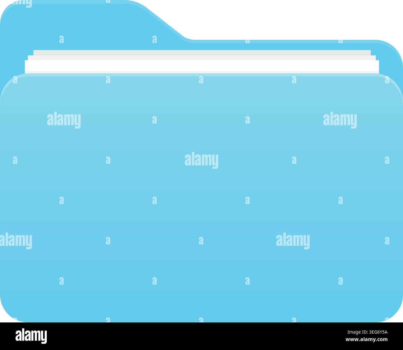 Folder with Documents Vector Icon Illustration Stock Vector