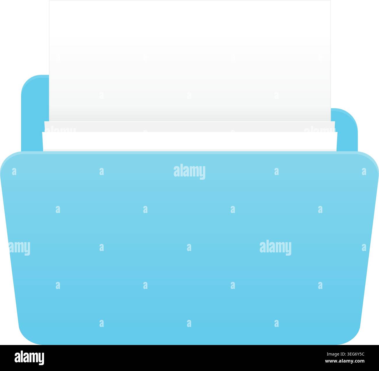 Open Folder with Documents Vector Icon Illustration Stock Vector