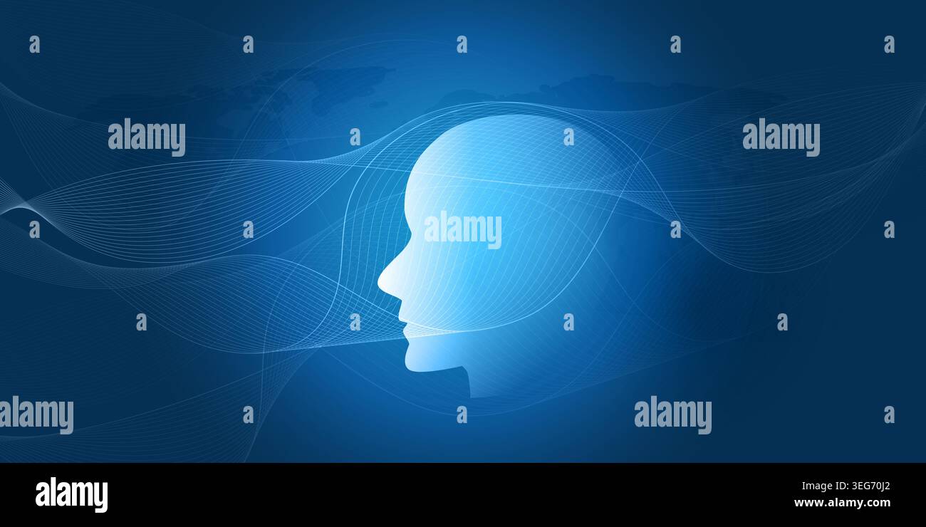 Abstract Machine Learning, Artificial Intelligence, Cloud Computing, Networks or Human Digital Connections Design Concept with Geometric Network Mesh Stock Vector