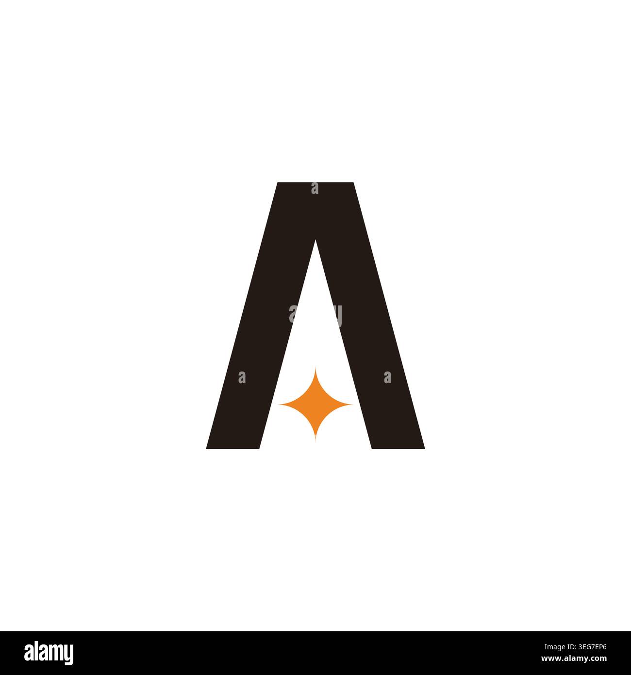 letter a triangle star simple geometric logo vector Stock Vector