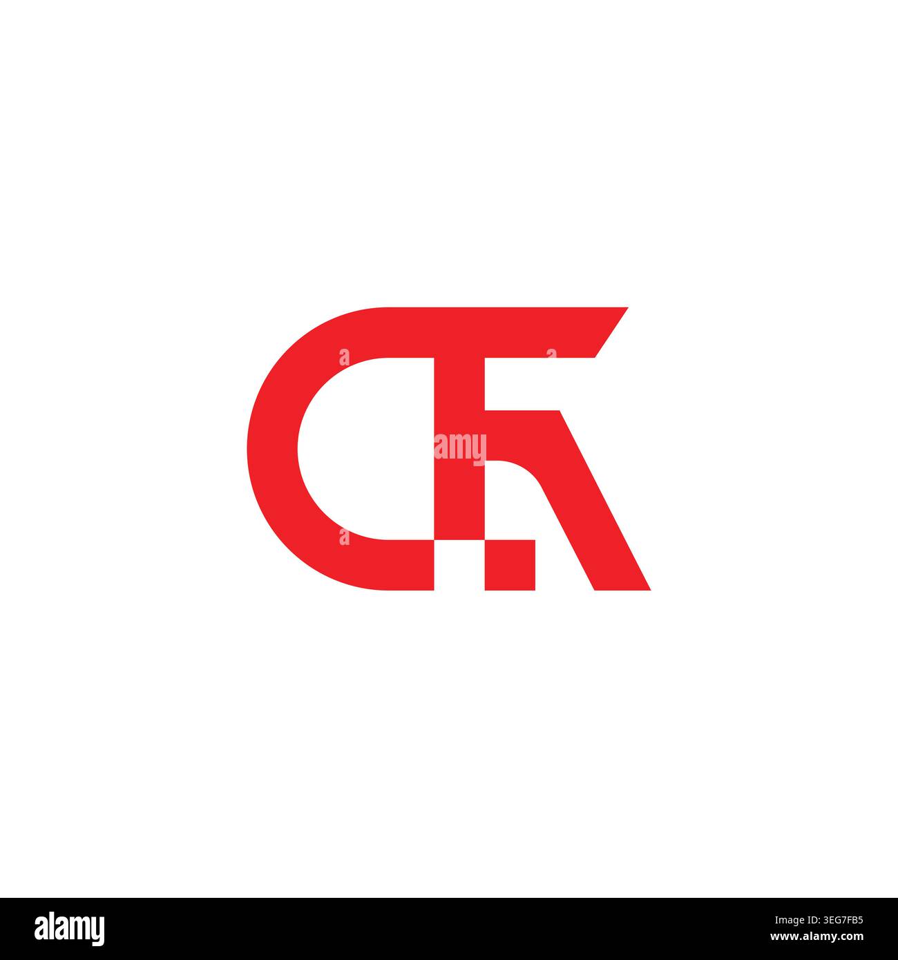 letter cth simple linked geometric lines logo vector Stock Vector
