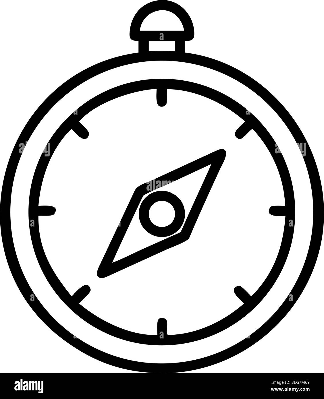 Compass vector line icon Stock Vector
