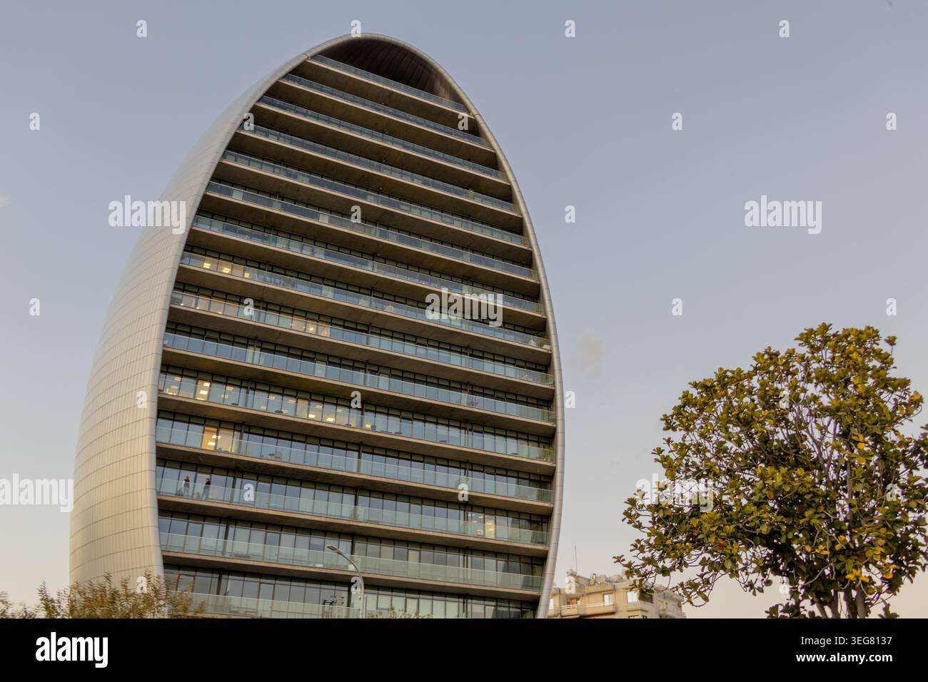 The Oval building, an iconic oval-shaped modern high-rise office ...