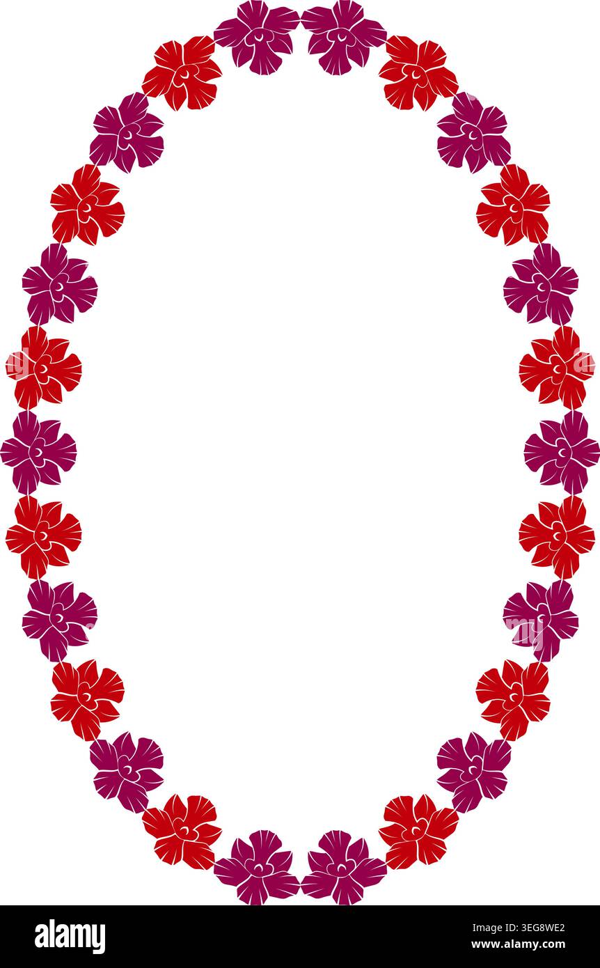 Frame with colorful flower elements. Trendy graphic template. Cute empty frame box Stock Vector
