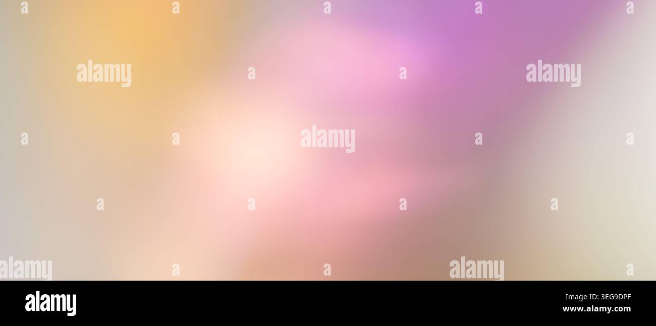 Soft pastel gradient background with pink purple and yellow tones for web design and wallpaper Stock Photo