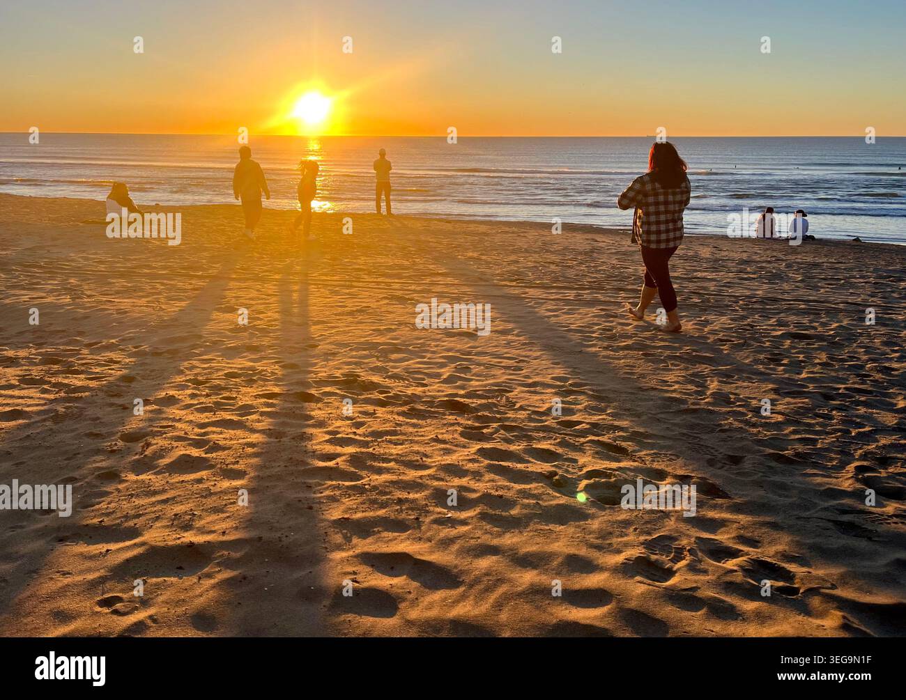 Sunset on Holmes Beach on Anna Maria Island, Florida Stock Photo