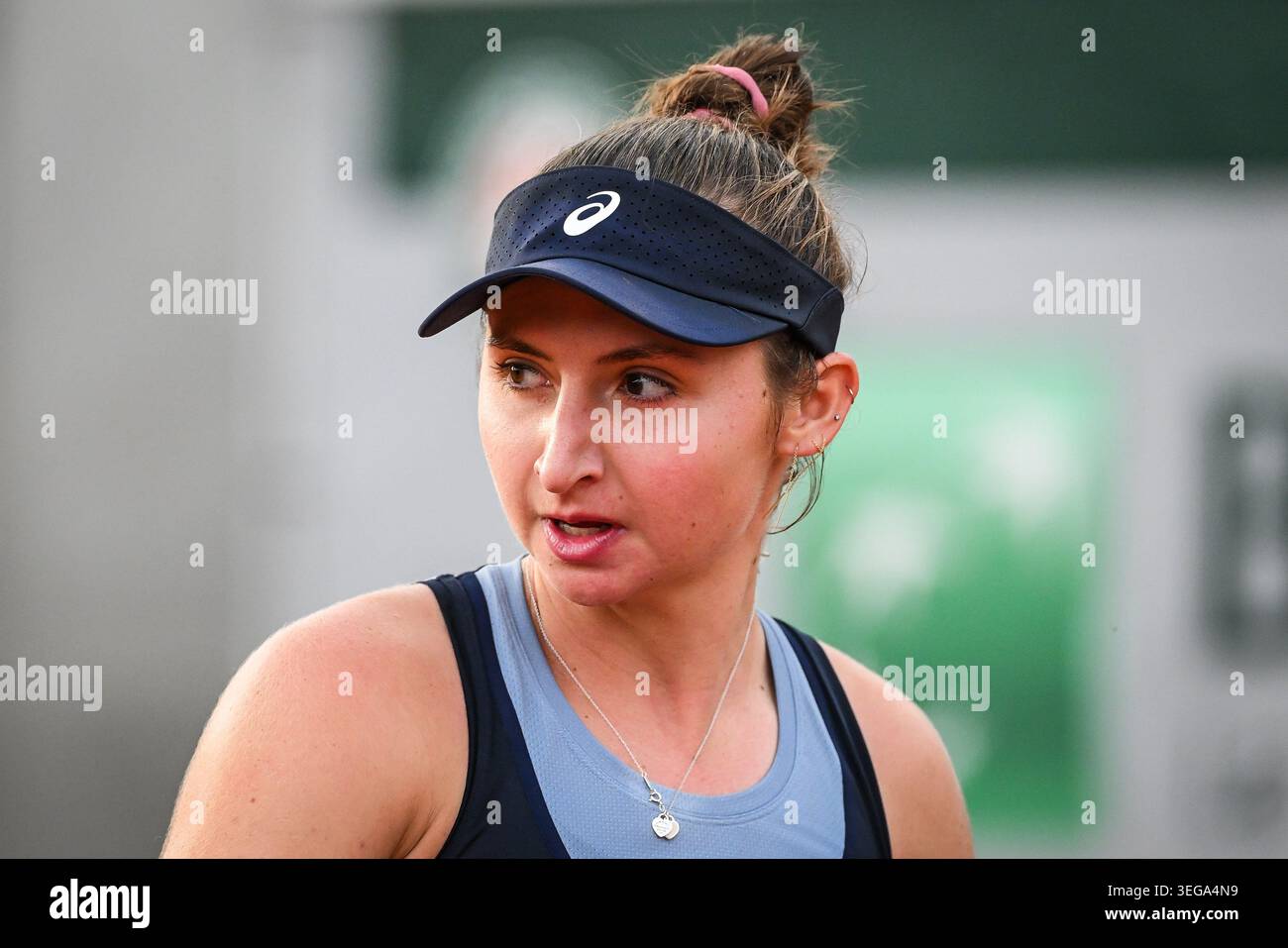 Paris, France. 18th May, 2026. Mary STOIANA of United States during the first qualifying day of the Roland-Garros 2026, French Open, Grand Slam tennis tournament on 18 May 2026 at Roland-Garros stadium in Paris, France - Photo Matthieu Mirville/DPPI Credit: DPPI Media/Alamy Live News Stock Photo