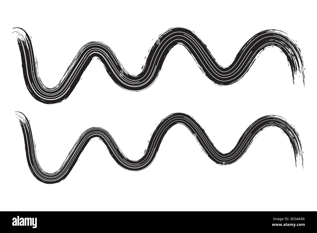 Grunge brush arrow set with distressed texture for direction and design elements Stock Vector