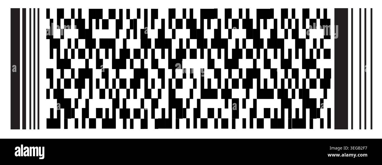 Boarding Pass Code B Stock Vector