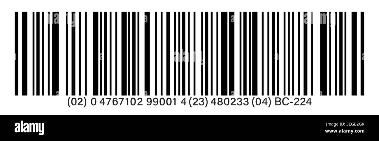 Fake GS1-128 Bar Code Stock Vector