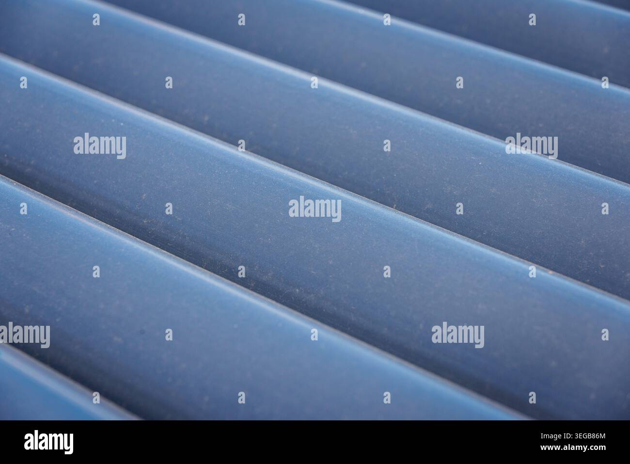 Diagonal Plastic Pipes Texture Background with Dust and Industrial Pattern Stock Photo