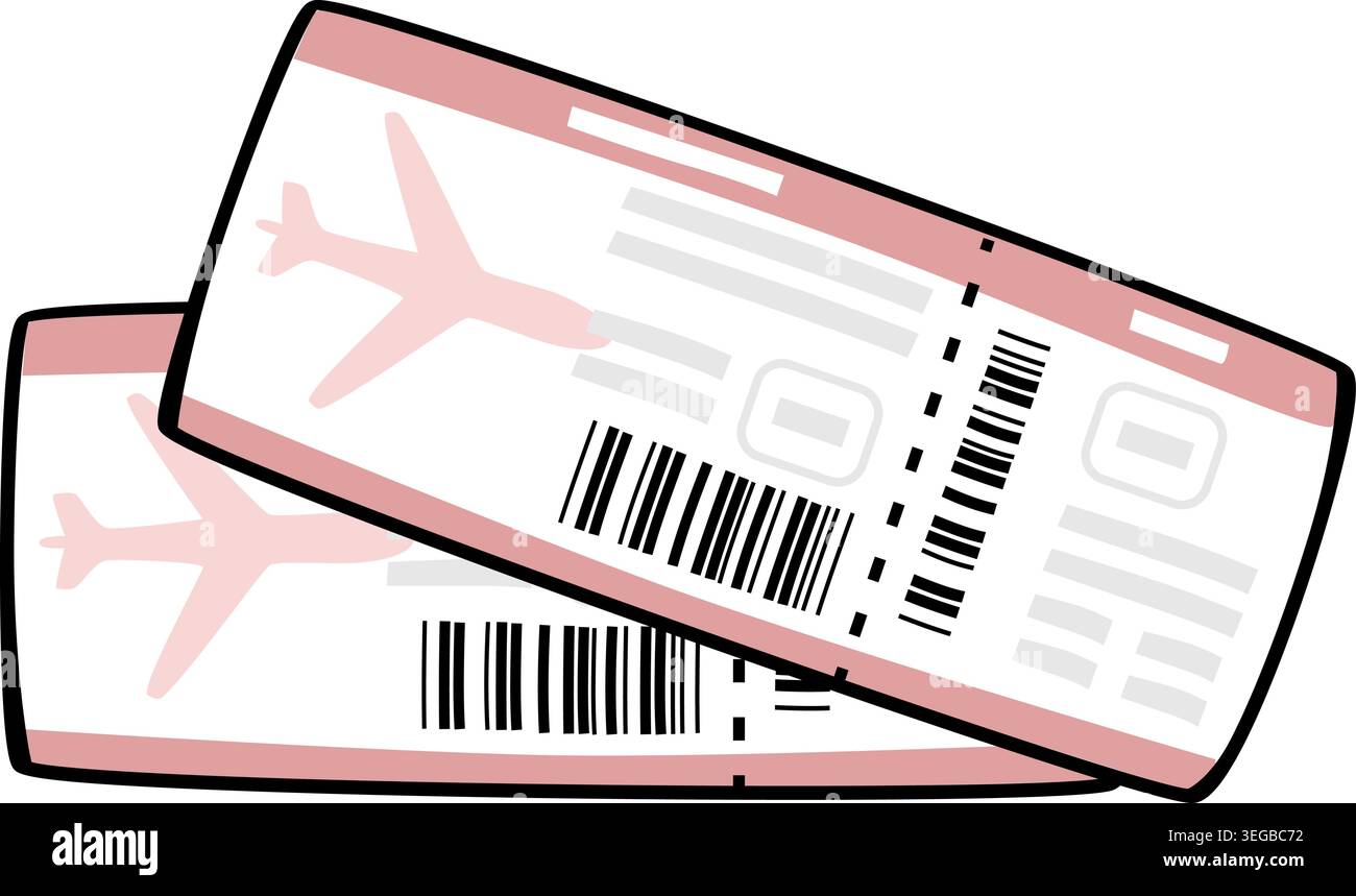Boarding Passes - pastel Stock Vector