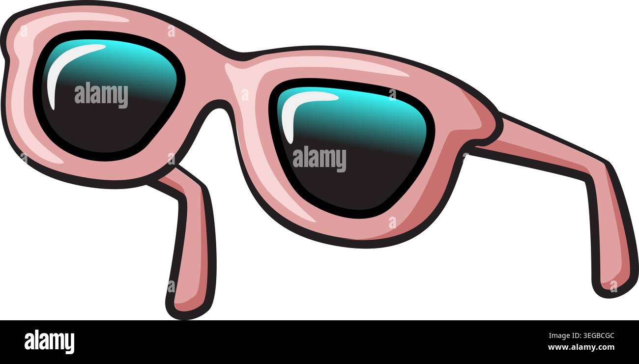 Sunglasses Open - pastel Stock Vector