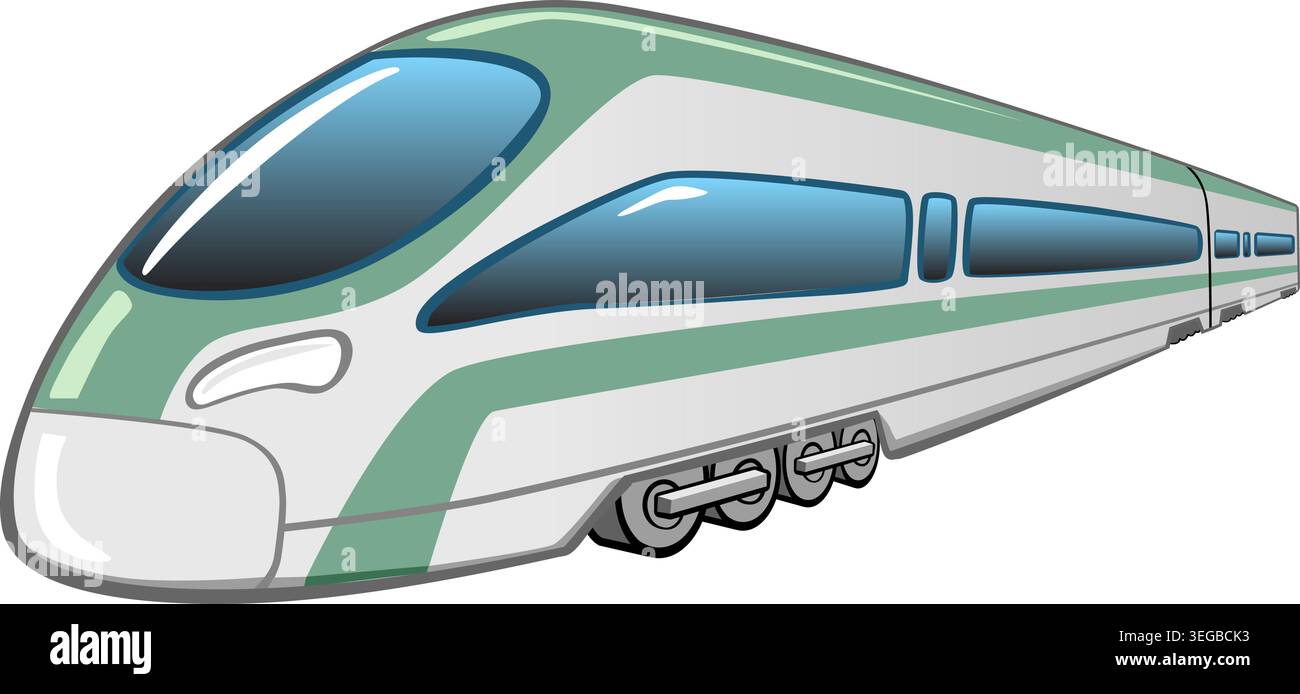 Speed Train - full color Stock Vector