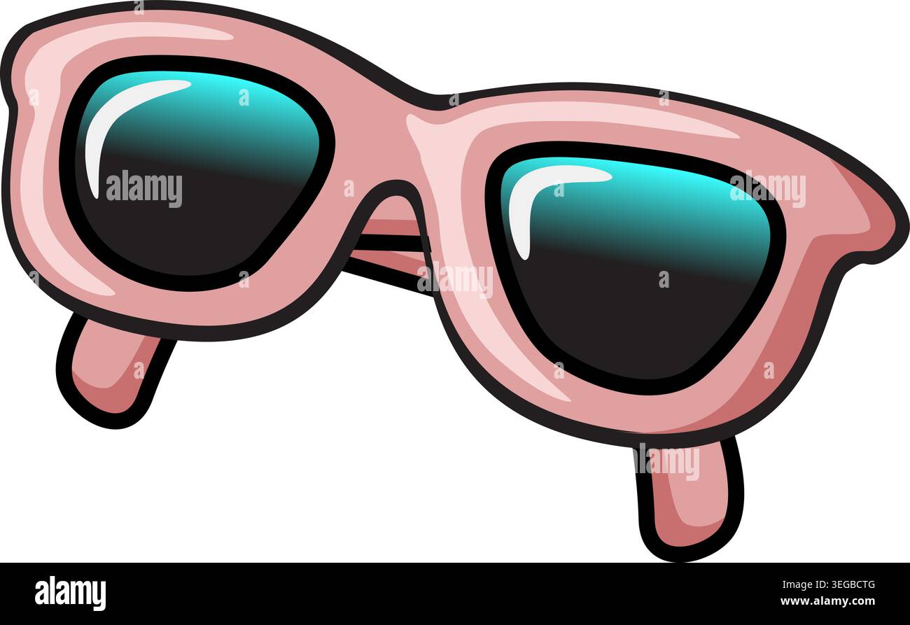Sunglasses Closed - pastel Stock Vector