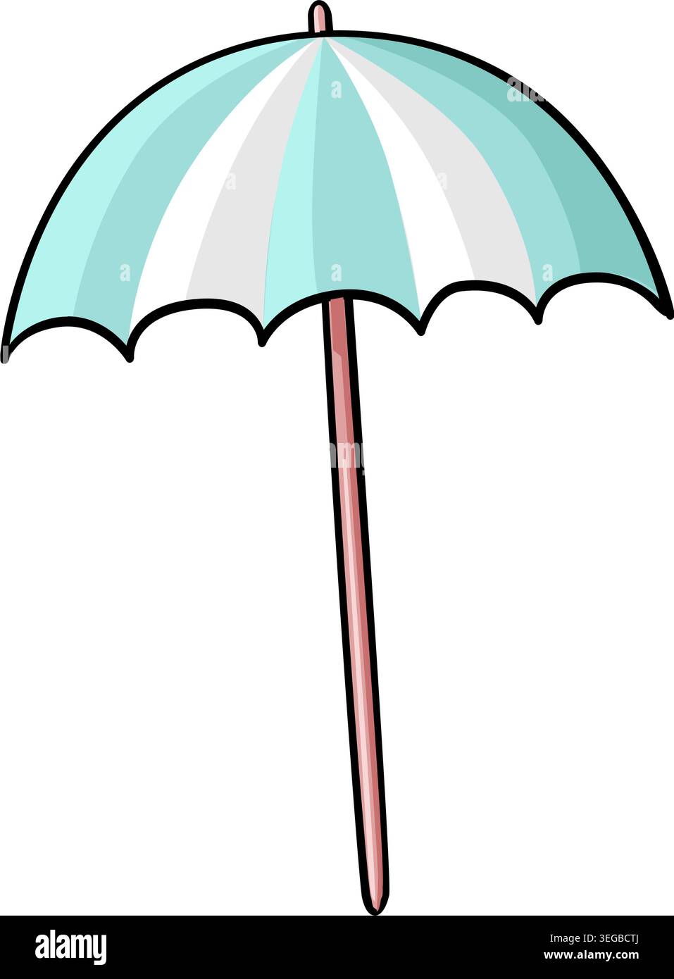 Beach Umbrella 1 - pastel Stock Vector
