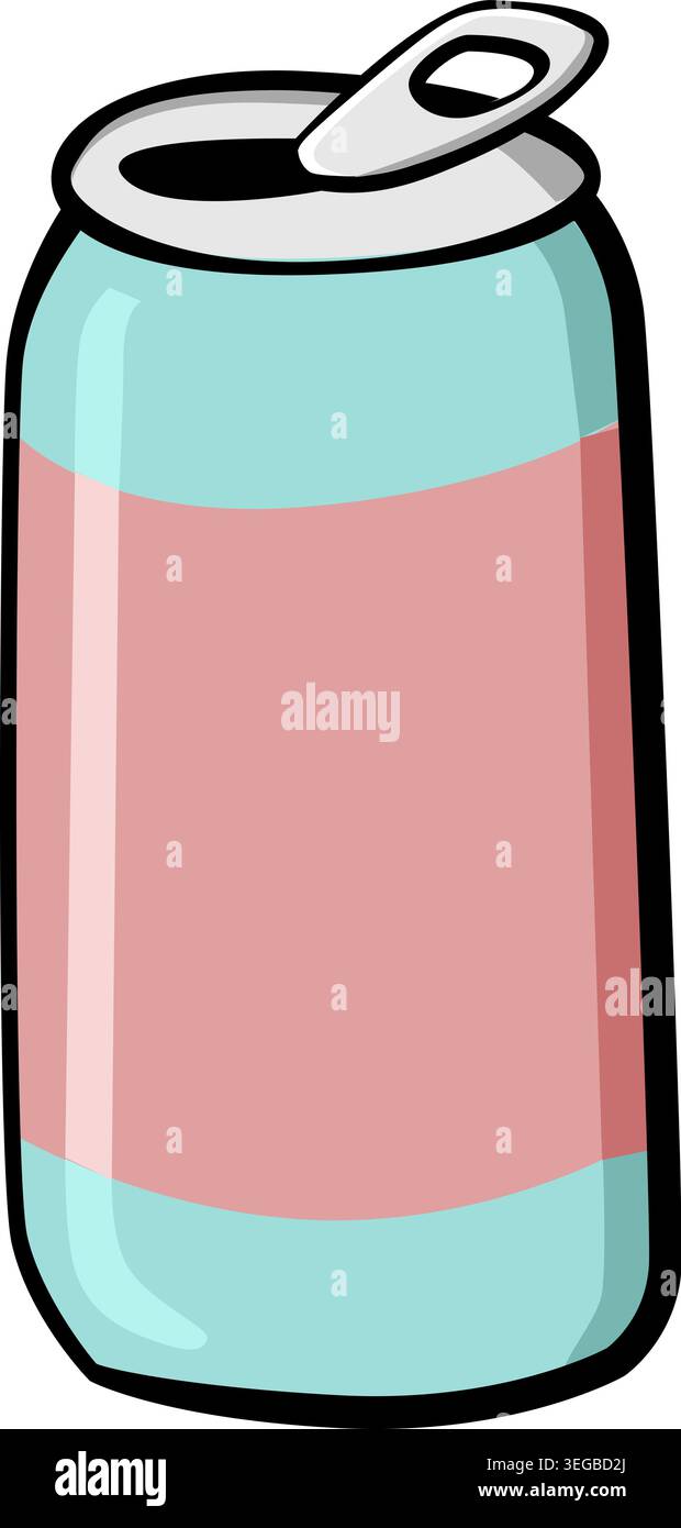 Aluminum Can - pastel Stock Vector