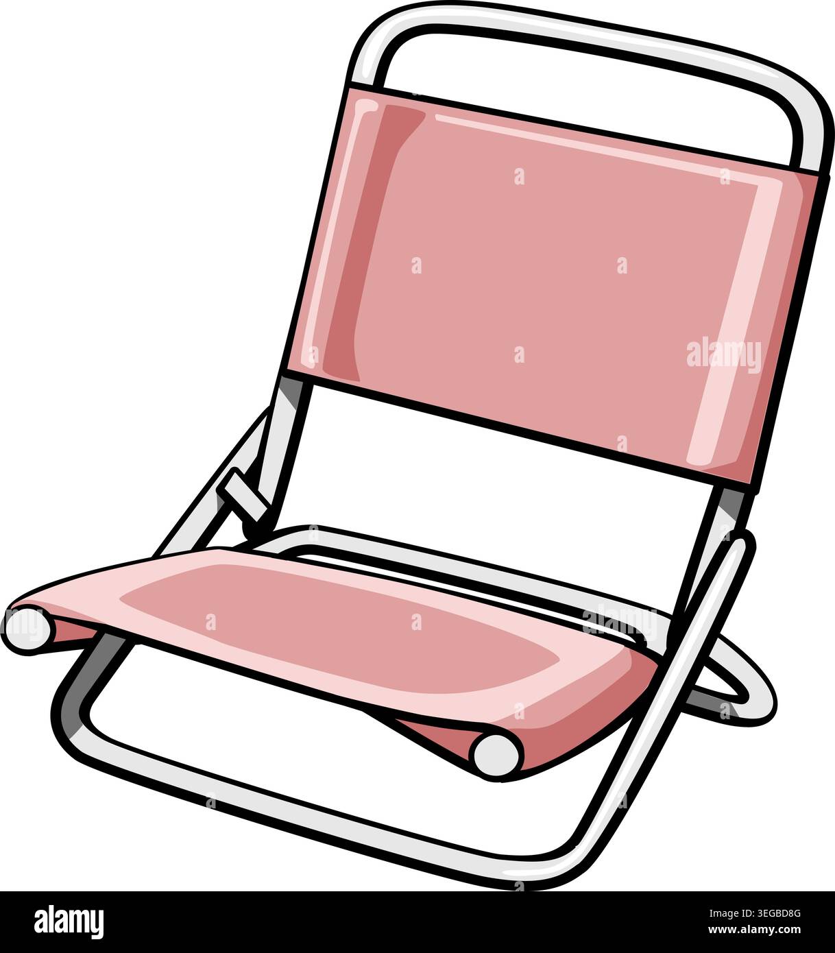Beach Chair Metal - pastel Stock Vector