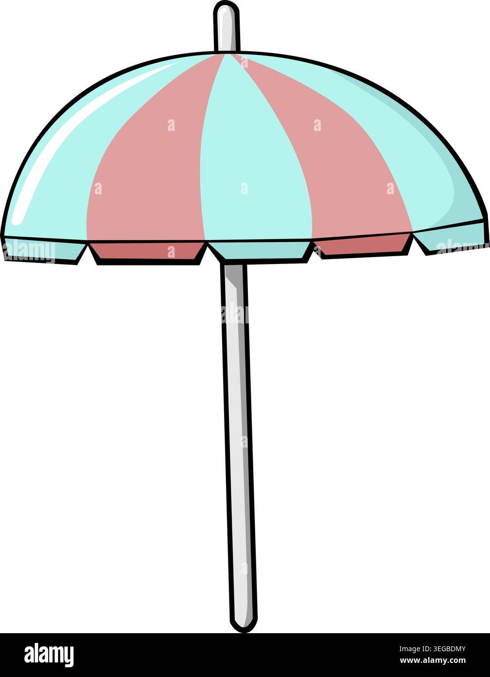 Beach Umbrella 2 - pastel Stock Vector