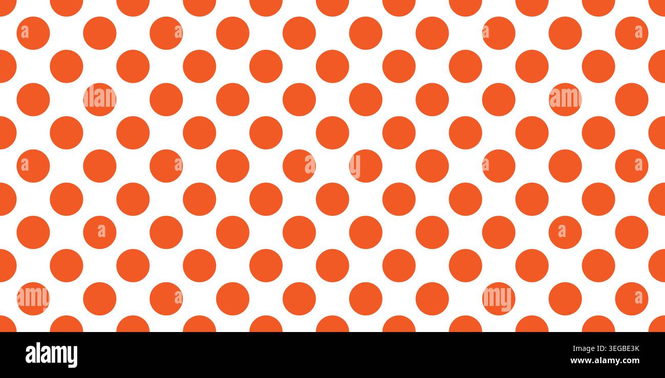 Seamless pattern with orange circles on a white background Stock Vector