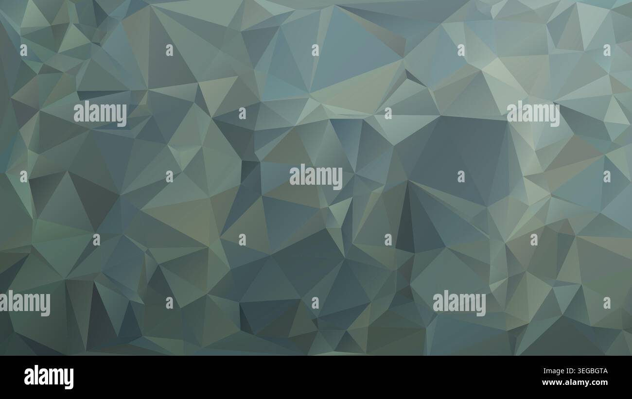 Grey green abstract low poly geometric background Stock Photo