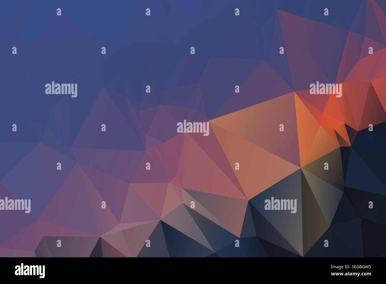 Blue red grey abstract low poly geometric background Stock Photo