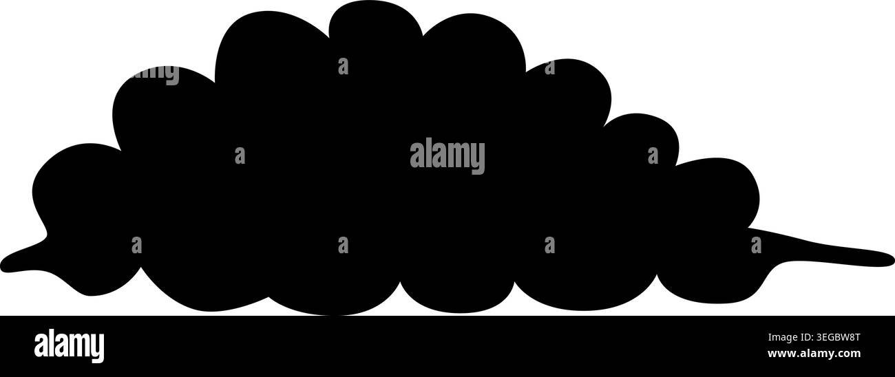 Cloud Large A - Solid Shape Stock Vector