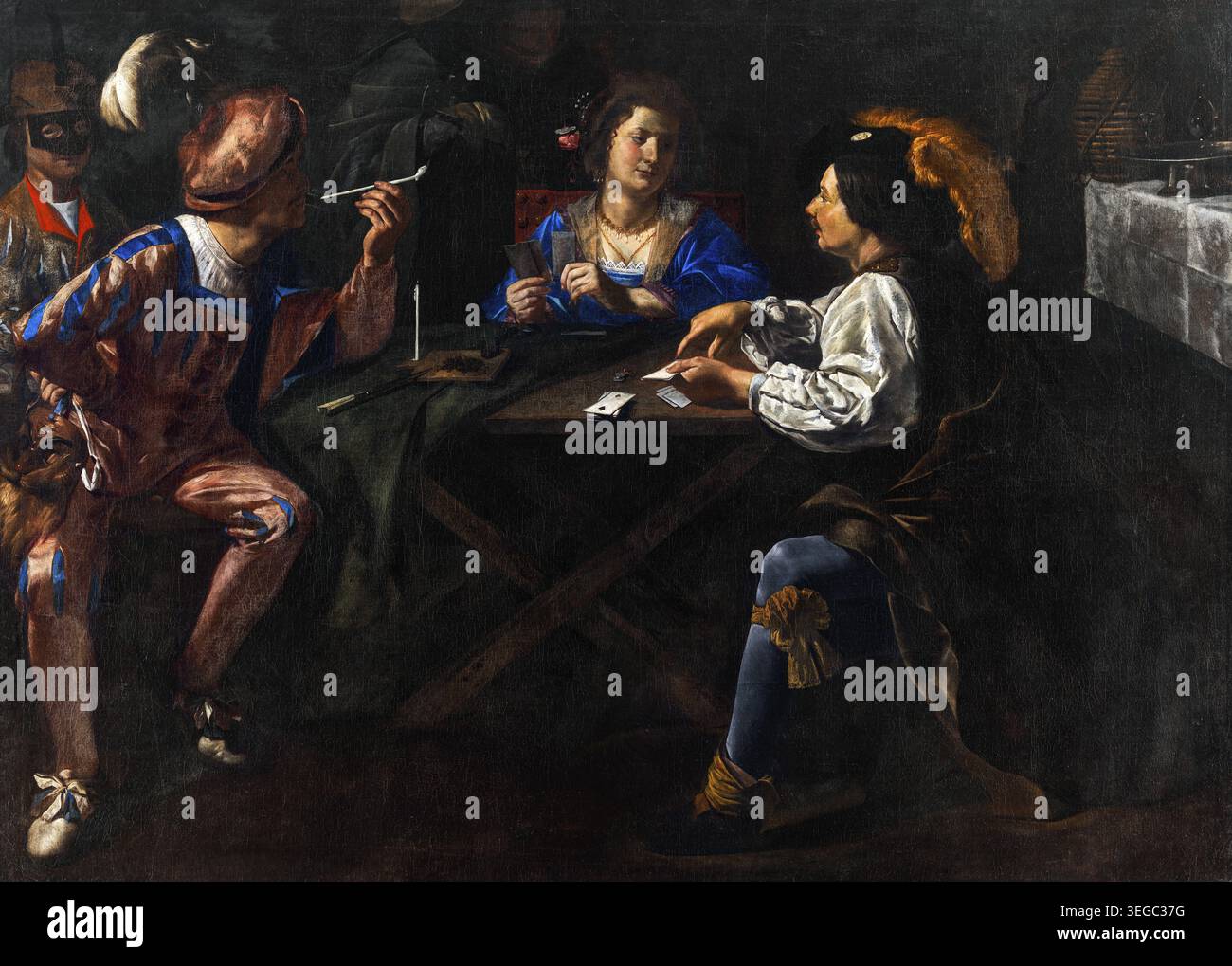 Card players Stock Photo