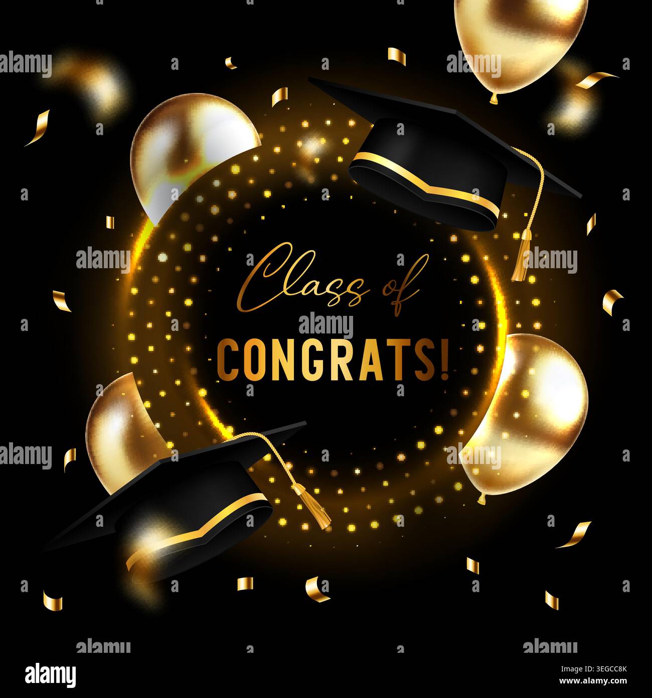 Graduation Celebration Banner Stock Vector