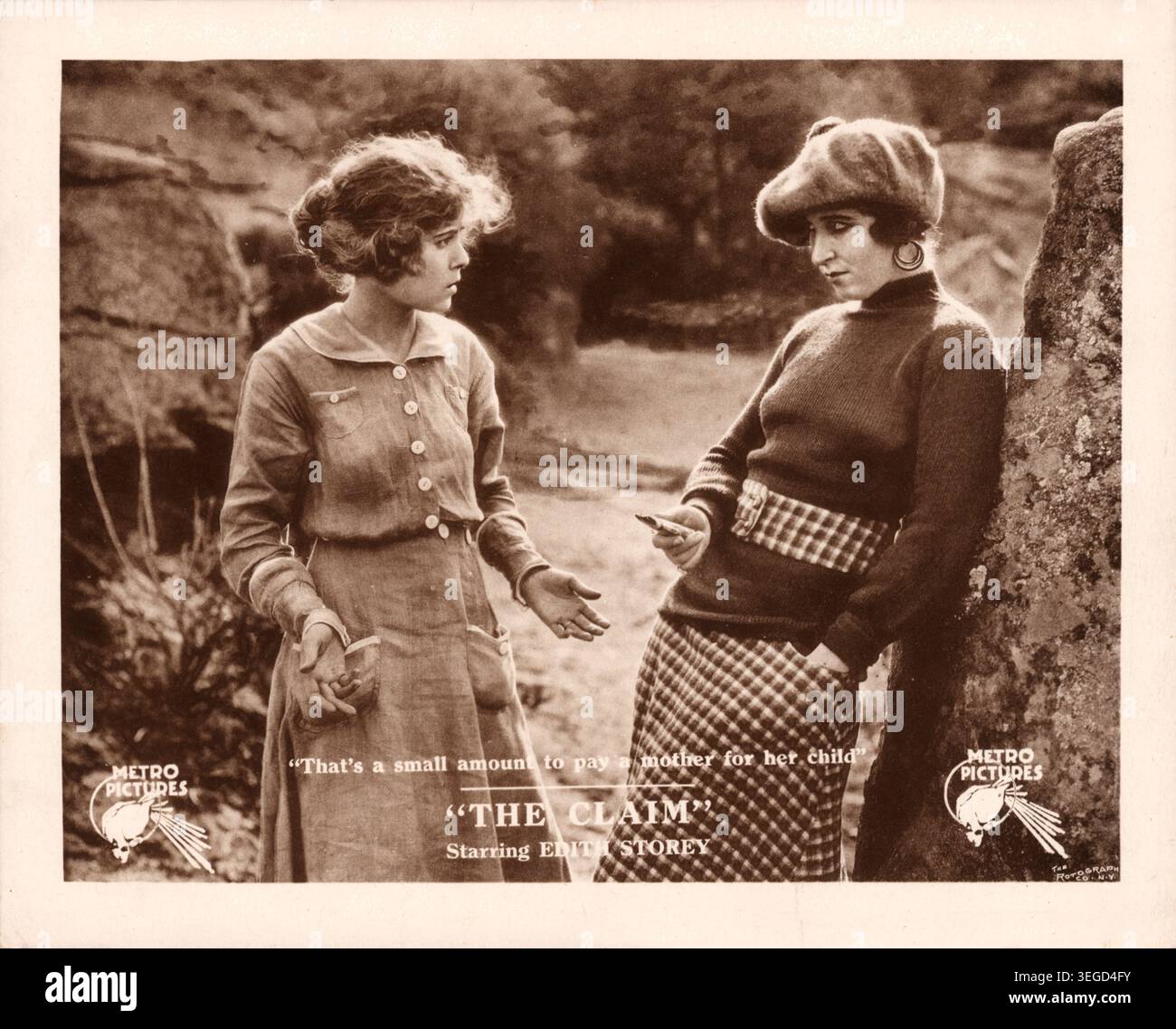 Lobby card for The Claim (1918) starring Edith Storey (1892–1967 ...
