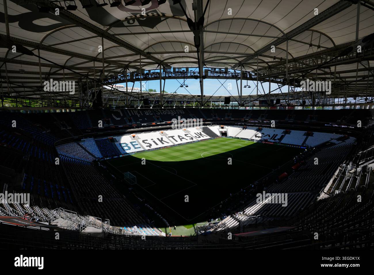A general view of the Besiktas Stadium in Istanbul ahead of the UEFA ...