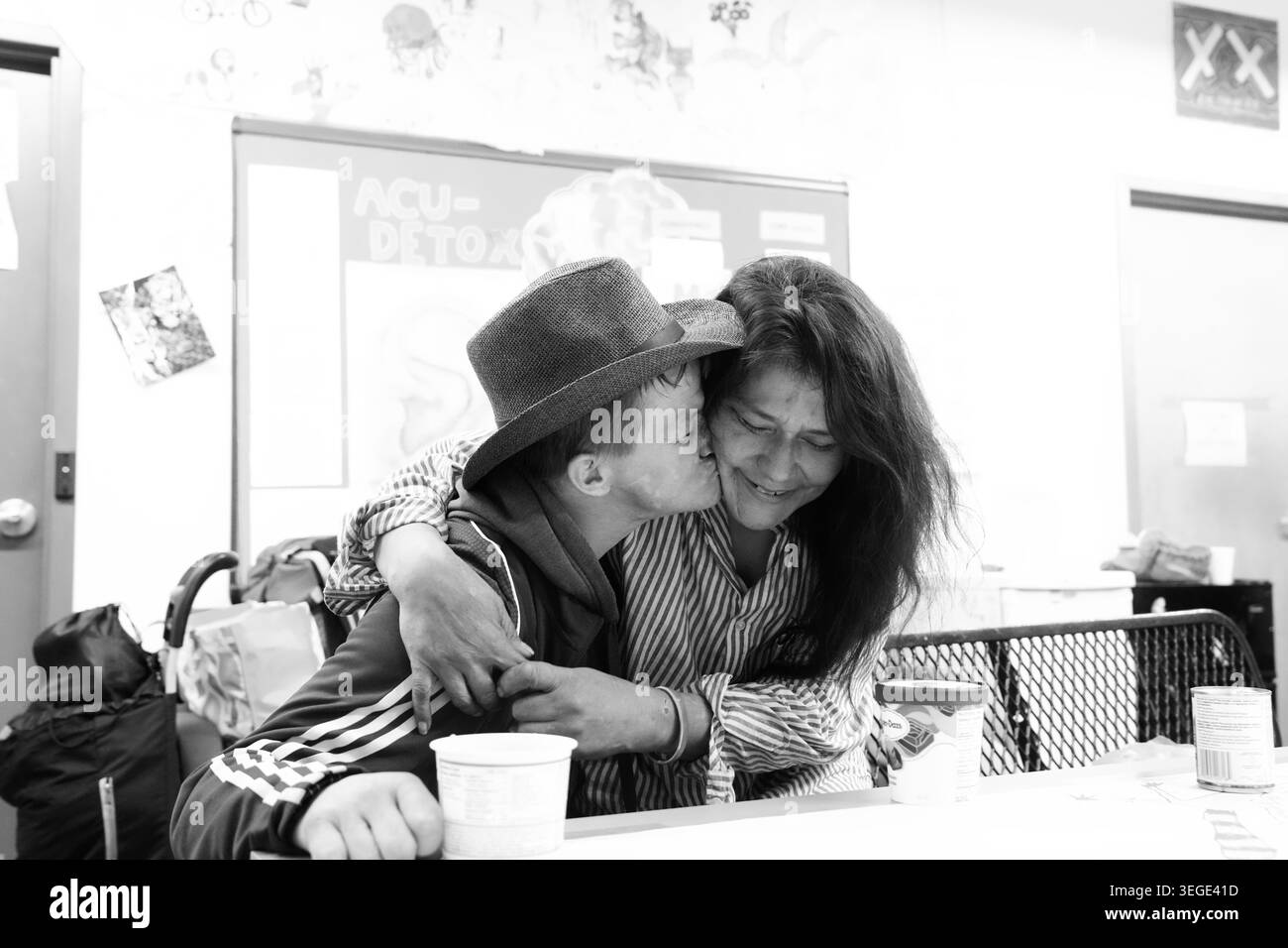 Riley Bisson shares a moment with her friend Sabrina at the Moss Park ...