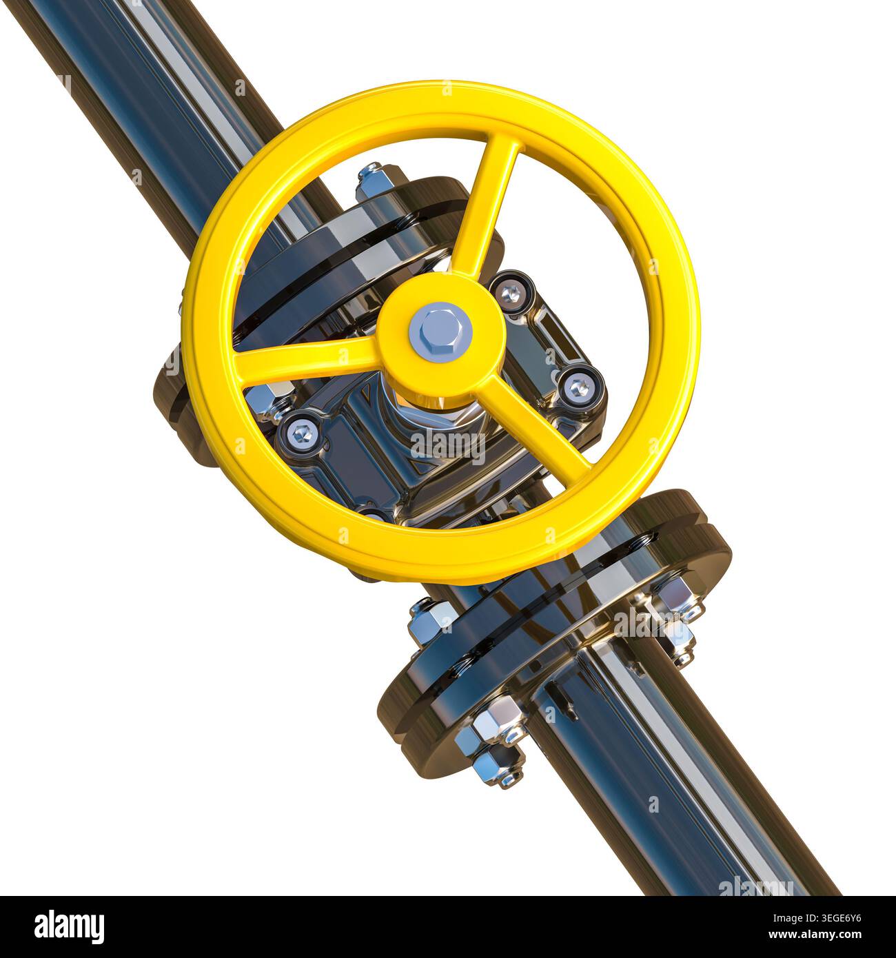 Pipeline 3d control valve, isolated transparent background Stock Photo ...