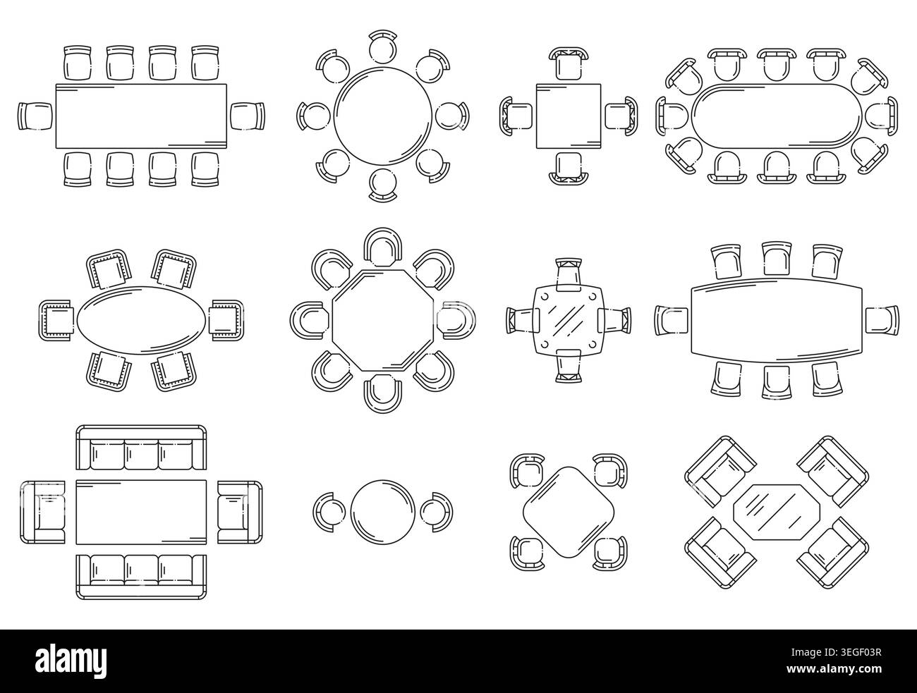 Event, conference and restaurant seat plan diagram. Architectural ...