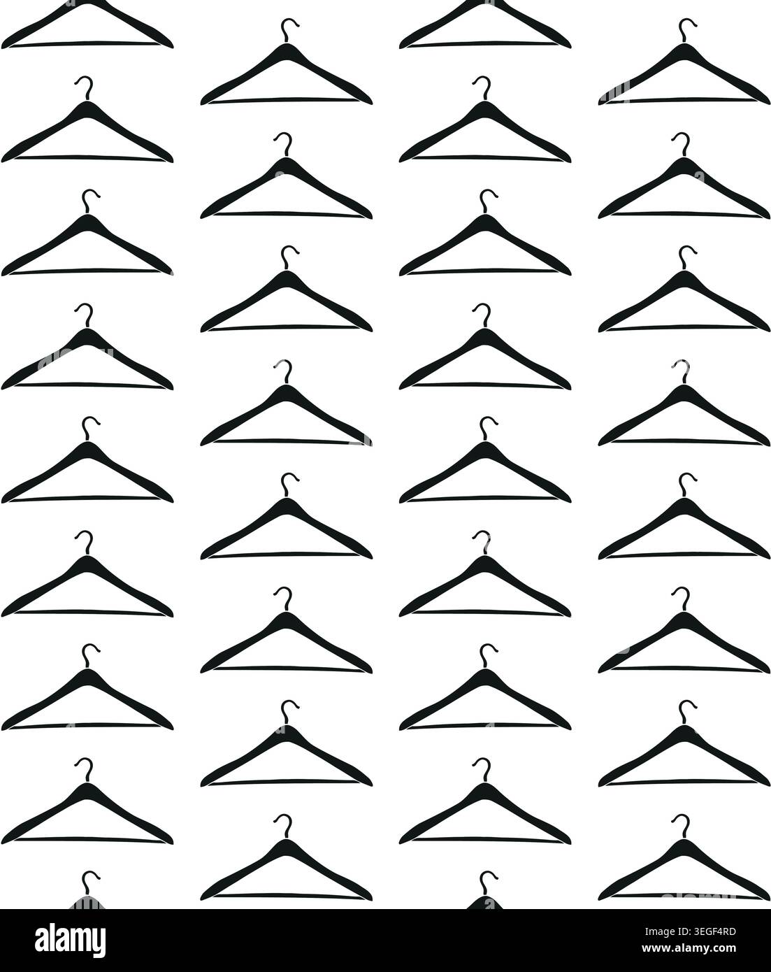 Vector seamless pattern of clothes hanger Stock Vector