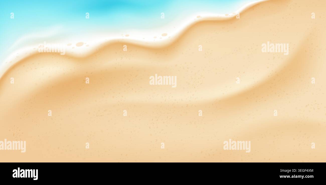 Summer Beach Background Top View Stock Vector