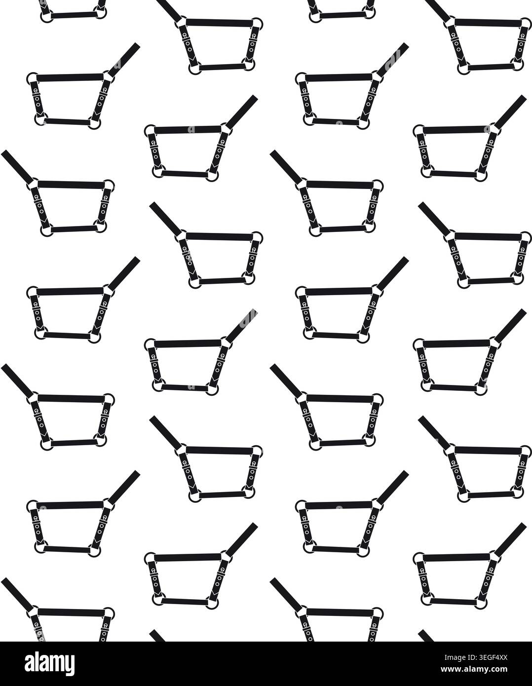 Vector seamless pattern of flat horse halter Stock Vector