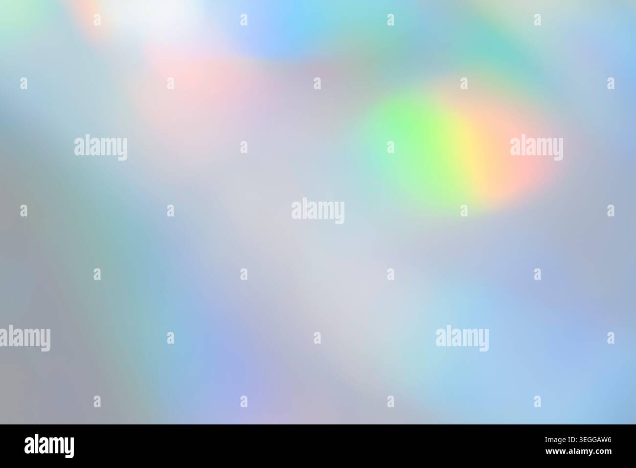 Abstract blurred holographic pastel rainbow gradient background Stock Photo