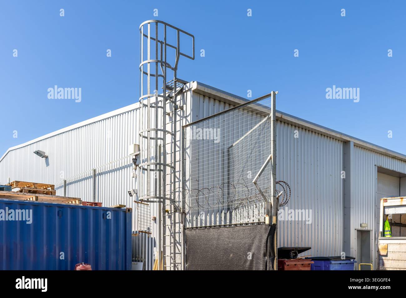Industrial warehouse compound blue metal hi-res stock photography and ...