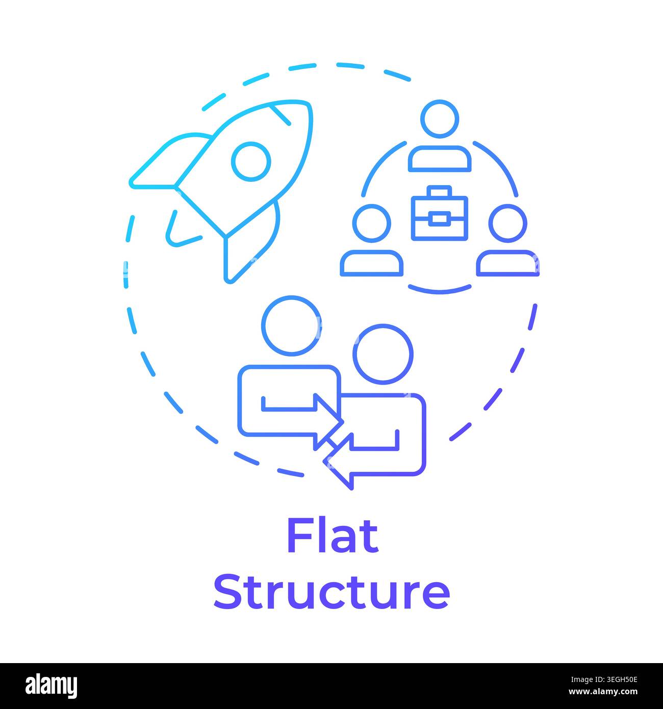 Flat structure blue gradient concept icon Stock Vector
