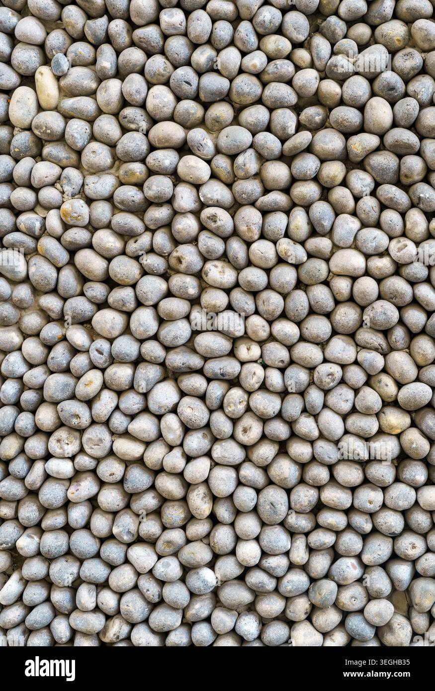 Pebble wall Stock Photo