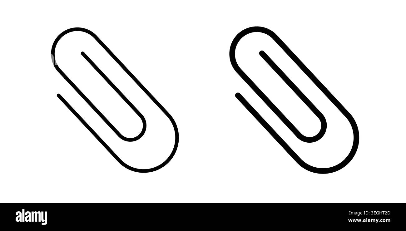 Clip icon illustration. Pixel perfect vector graphics Stock Vector