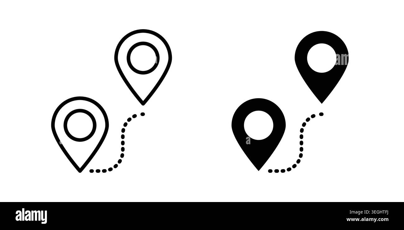 Distance icon illustration. Pixel perfect vector graphics Stock Vector