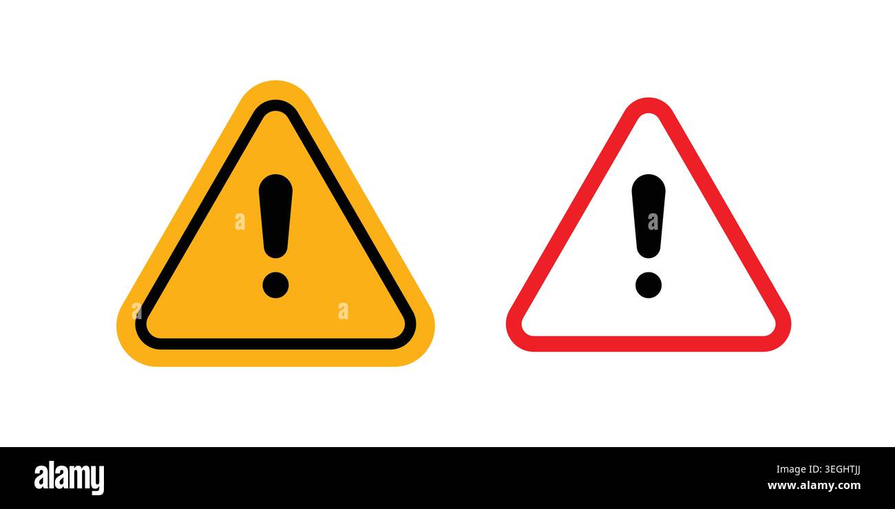 Alert icon illustration. Pixel perfect vector graphics Stock Vector