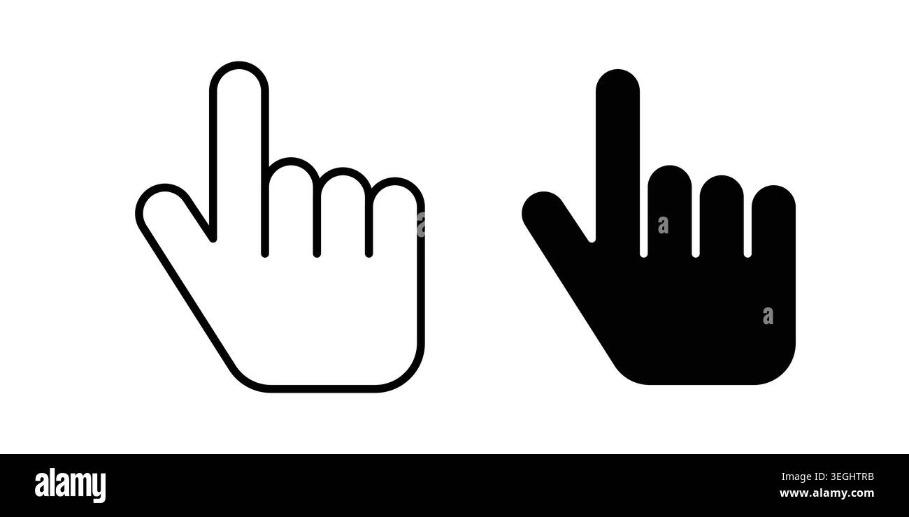 Finger icon illustration. Pixel perfect vector graphics Stock Vector