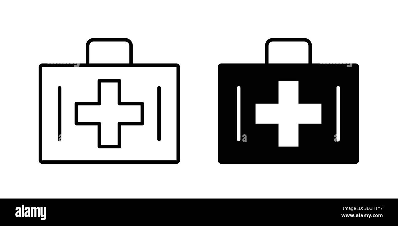First aid icon illustration. Pixel perfect vector graphics Stock Vector